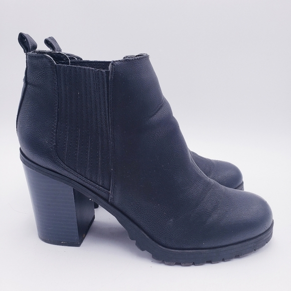 Sam & Libby Chelsea Ankle Boots Black Chunky Platform Boot Lug Sole Size 9.5 - Picture 5 of 13
